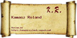 Kamasz Roland névjegykártya